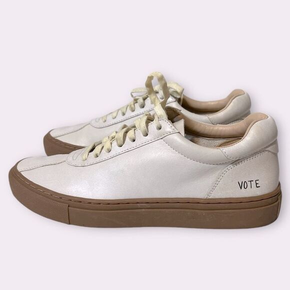 George Esquivel Womens Limited Edition ‘Vote’ Leather Sneakers EU 36.5 US 6.5 - Picture 5 of 12